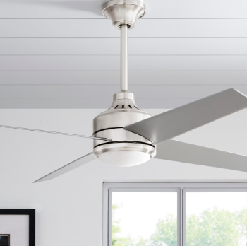 Home Decorators Collection Mercer 52 in. LED Indoor Brushed Nickel Ceiling Fan - $100