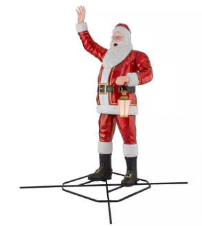Home Accents Holiday 8 ft. Giant-Sized LED Towering Santa with Multi-Color Lantern - $180