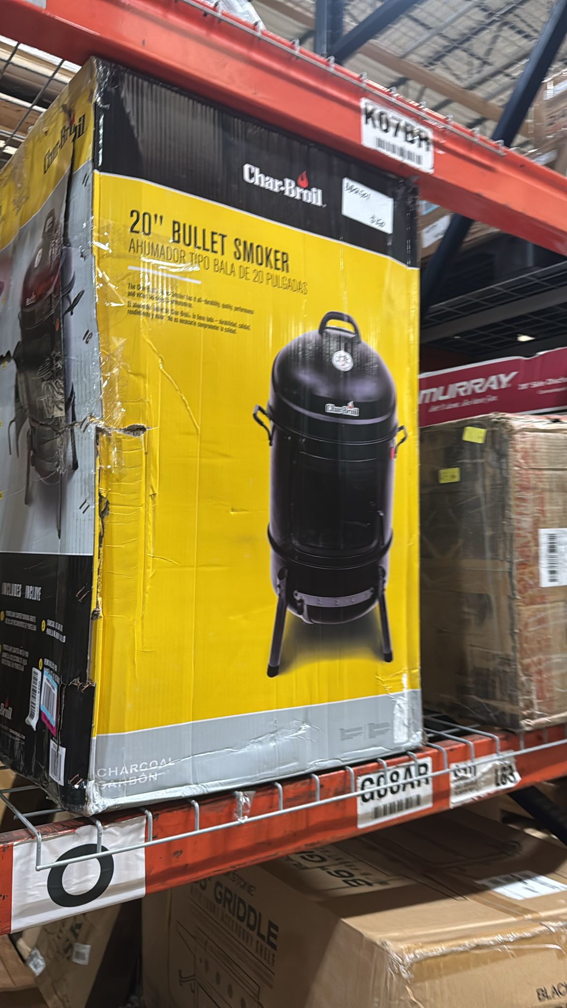 Char-Broil 20" Bullet Charcoal Smoker, Black - 18202076 - $150