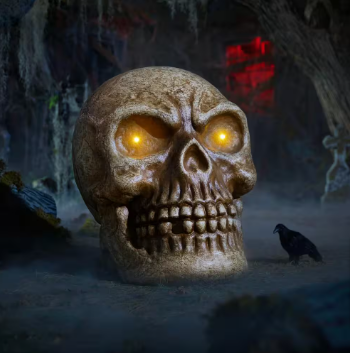 Home Accents Holiday 30 in. LED Haunted Skull - $60