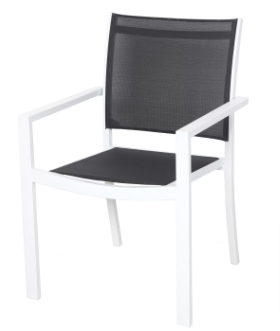 StyleWell Marivaux Black and White Outdoor Patio Black Sling Chairs (Chairs Only) - $90