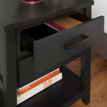 StyleWell Stafford Dark Charcoal 2-Drawer Nightstand - $125