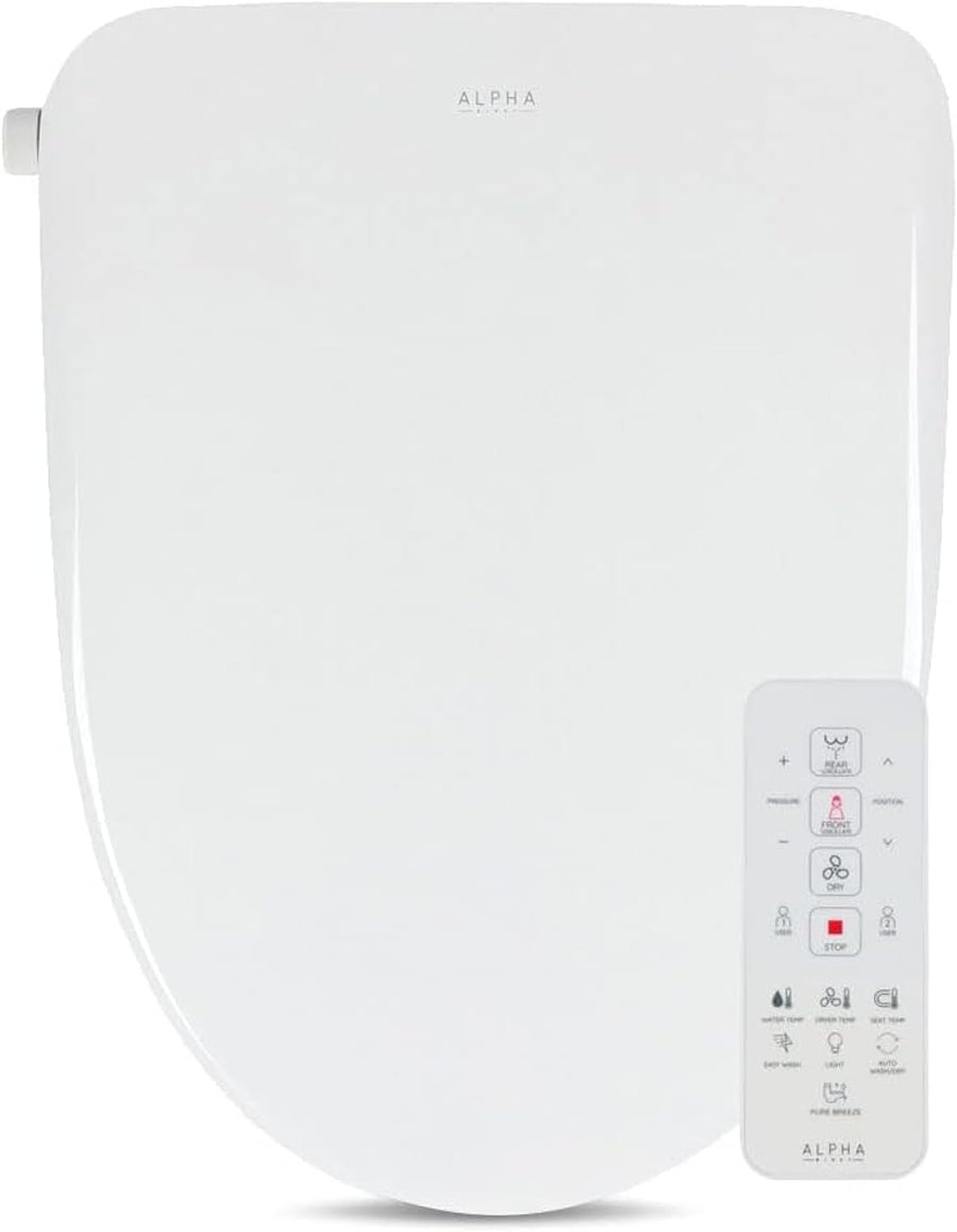 ALPHA BIDET UX Pearl Bidet Toilet Seat in Round White - $300