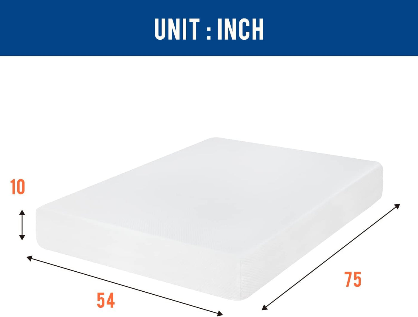 10 inch Gel Memory Foam Mattress for Cool Sleep & Pressure Relief - $90