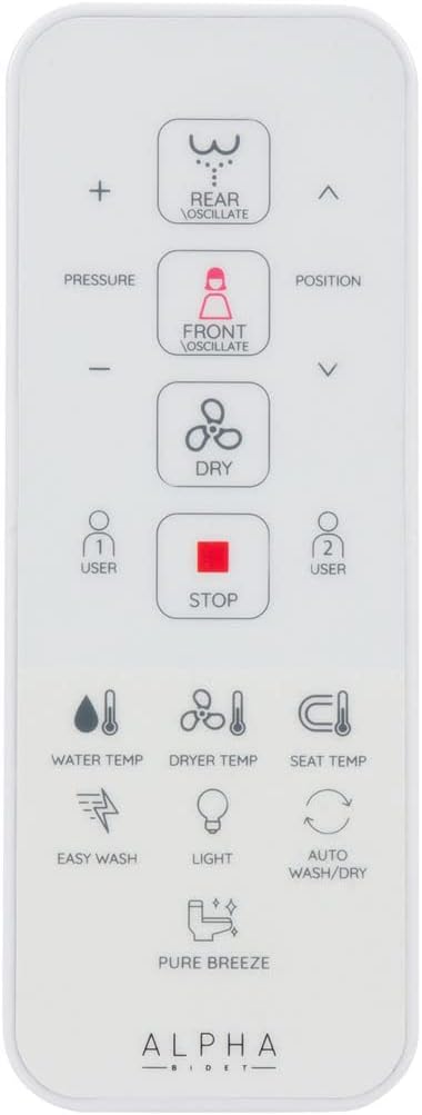 ALPHA BIDET UX Pearl Bidet Toilet Seat in Elongated White - $300