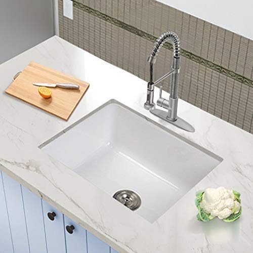 Enbol 24 Undermount Kitchen Sink - 24x18 inch Undermount White Porcelain - $150