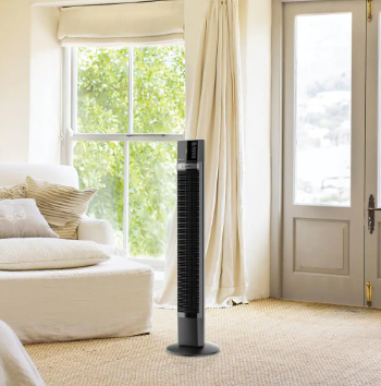 Lasko 48 in. 4 Speeds Xtra Air Tower Fan in Black with Carry Handle - $60