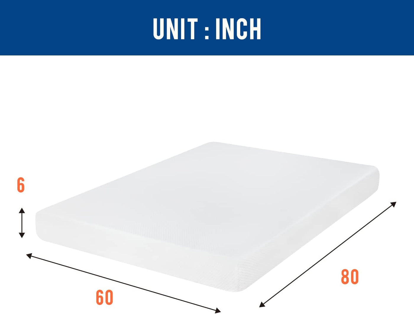 Queen Mattress 6 inch Gel Memory Foam Medium Firm - $65