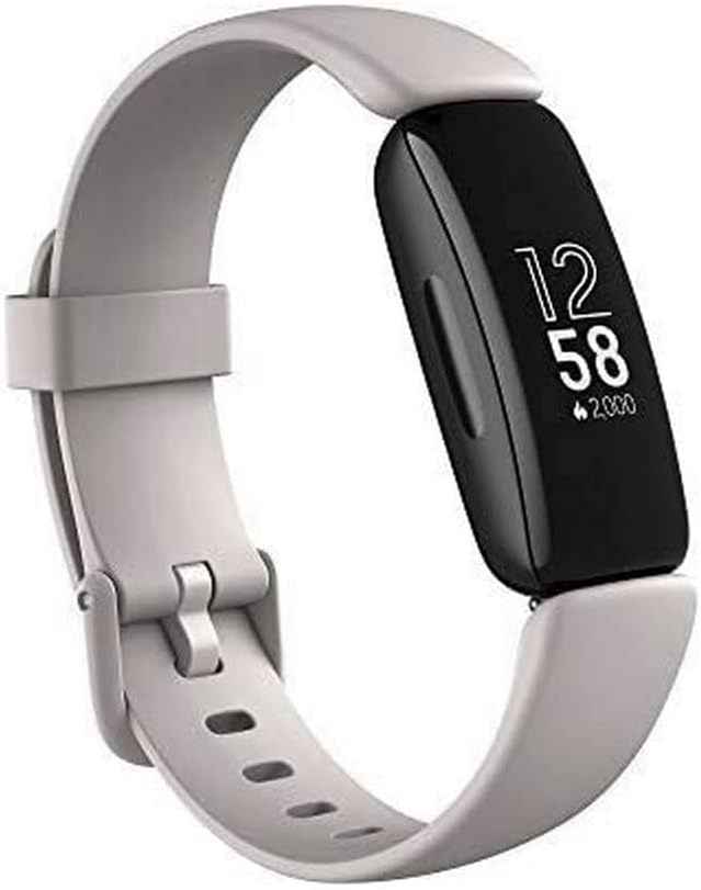 Fitbit Inspire 2 Health & Fitness Tracker, Lunar White, (S & L Bands Included) - $55