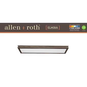 allen + roth Elmira 1-Light 12.88-in Parlor Pewter LED Flush Mount Light - $100
