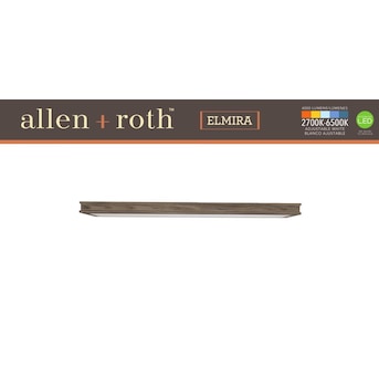 allen + roth Elmira 1-Light 12.88-in Parlor Pewter LED Flush Mount Light - $100