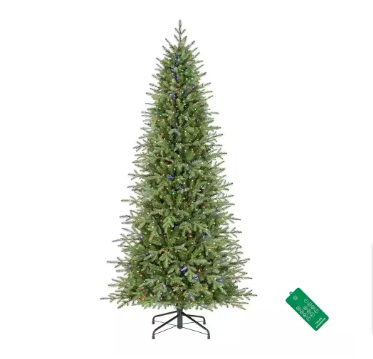 Home Decorators 7.5 ft. Pre-Lit LED Grand Duchess Fir Slim Artificial Christmas Tree - $450