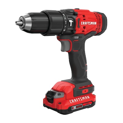 CRAFTSMAN 1/2-in 20-volt Max Variable Speed Cordless Hammer Drill (1-Battery) - $60
