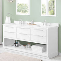 Origin 21 Beecham 72-in White Undermount Double Sink Bathroom Vanity (No Top) - $400