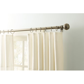 allen + roth 84-in Taupe Light Filtering Back Tab Single Curtain Panel - $20
