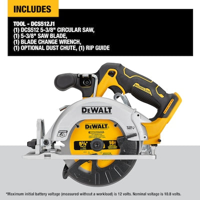 DEWALT XTREME 12-volt Max 5-3/8-in Brushless Cordless Circular Saw (Bare Tool)(USED) - $90