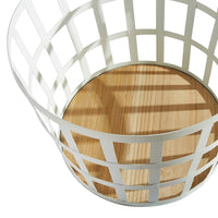 Origin 21 16.5”W x 12.5”H x 16.5”D White Iron Basket - $15