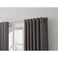 Origin 21 84-in Grey Poly/Cotton Standard Lined Grommet Single Curtain Panel - $20