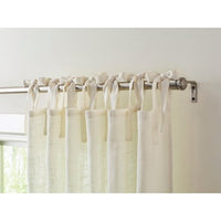 allen + roth 95-in Ivory Light Filtering Tie Top Single Curtain Panel - $20