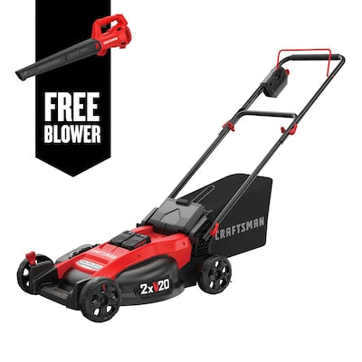 CRAFTSMAN V20 20-volt Max Cordless Battery Leaf Blower Lawn Mower Combo Kit (USED) - $165