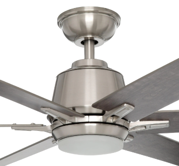 Kensgrove 64 in. Integrated LED Brushed Nickel Ceiling Fan - $155