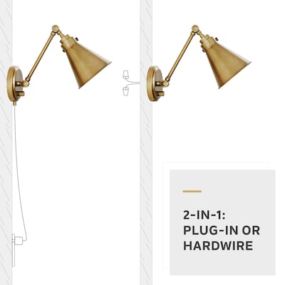 Kichler Rosewood 6-in W 1-Light Brass LED Wall Sconce - $40