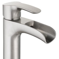 allen + roth Eliza Brushed Nickel Vessel 1-handle Bathroom Sink Faucet with Drain - $85