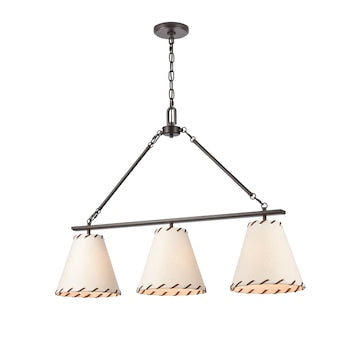 allen + roth Sevierville 3-Light Bronze Rustic Dry rated Chandelier - $150