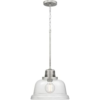 Progress Lighting Embellish Galvanized Coastal Clear Glass Bell Pendant Light Progress Lighting Embellish Galvanized Coastal Clear Glass Bell Pendant Light