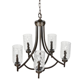 allen + roth Latchbury 5-Light Aged Bronze Transitional Dry rated Chandelier - $110