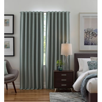 Origin 21 84-in Spa Blackout Thermal Lined Back Tab Single Curtain Panel - $20