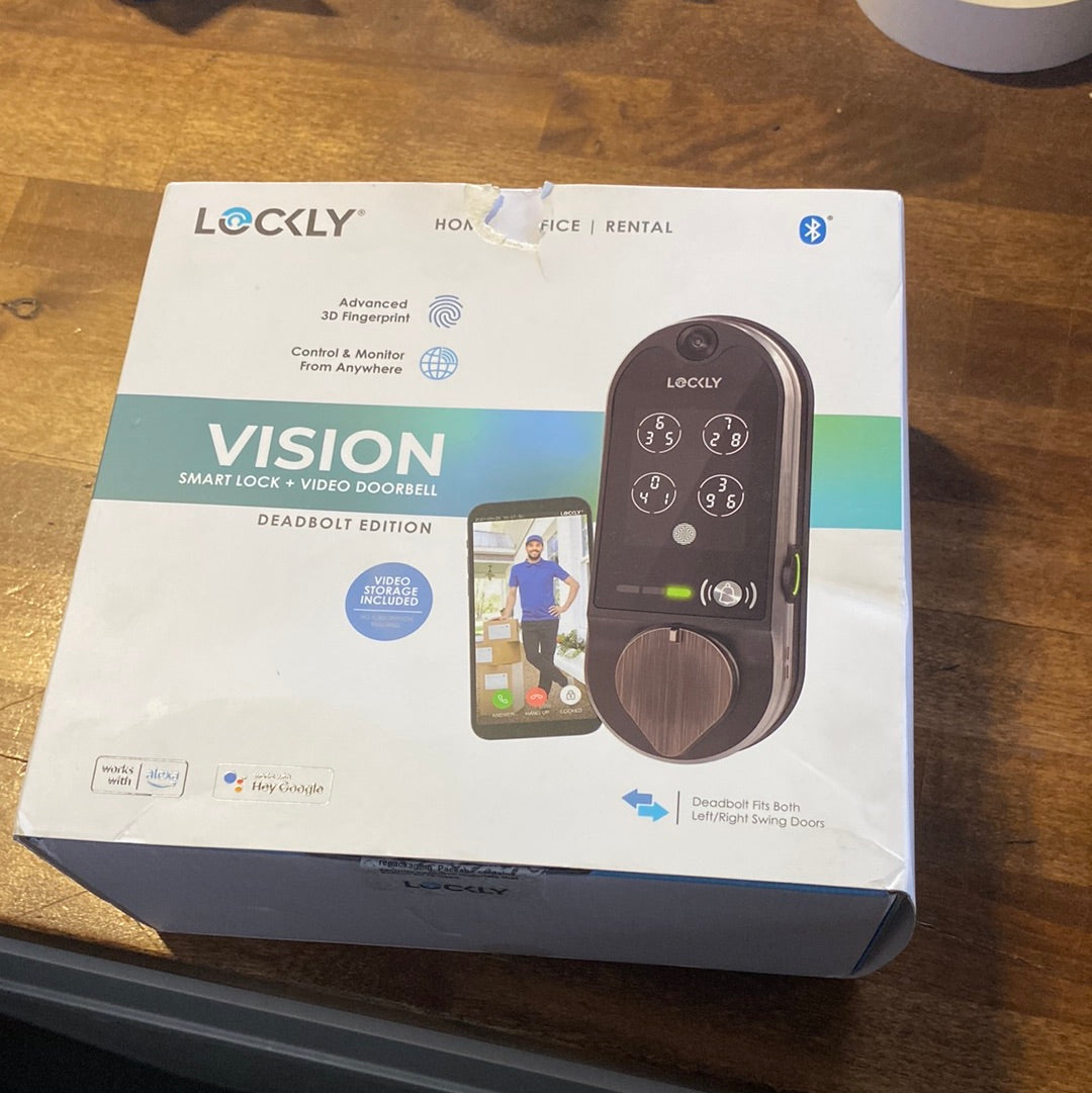 Lockly Vision, Video Doorbell Camera Smart Lock, 2-Way Audio Keyless Door Lock - $245