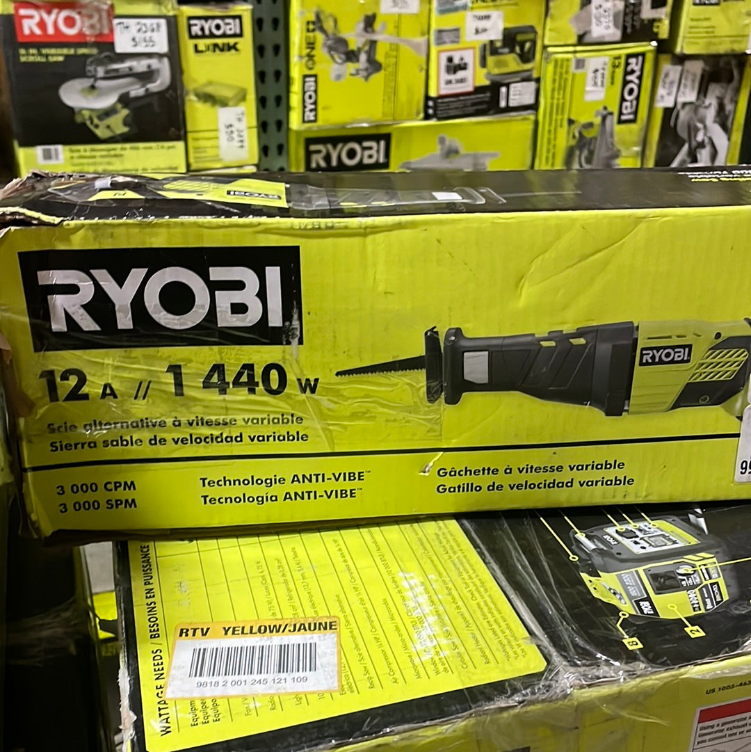 RYOBI 12 Amp Corded Reciprocating Saw - $60