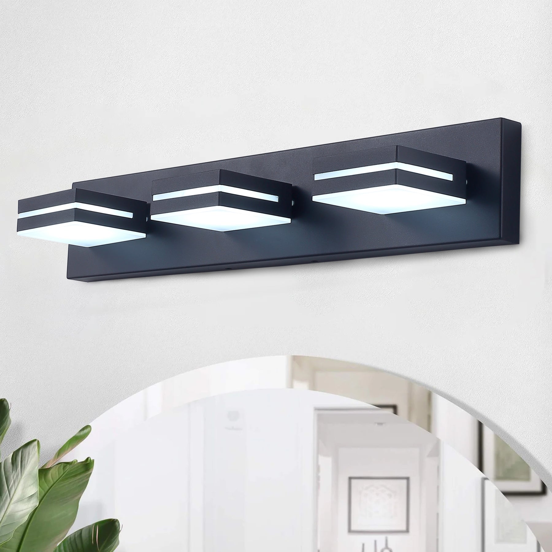 3-Lights Minimalist Energy Saving Wall Sconces LED Vanity Lighting - $30