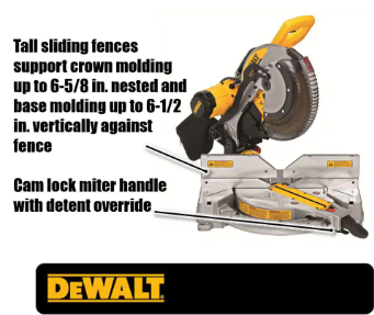 DEWALT 15 Amp Corded 12 in. Compound Double Bevel Miter Saw - $260