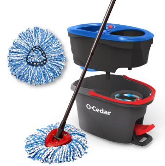 O-Cedar EasyWring RinseClean Microfiber Spin Mop with 2-Tank Bucket System (Used) - $30