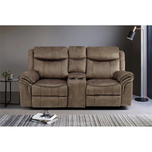 Home Elegance 8206NF-2 40.25 x 40.25 x 76 in. Aram Double Glider Reclining Love Seat-$670