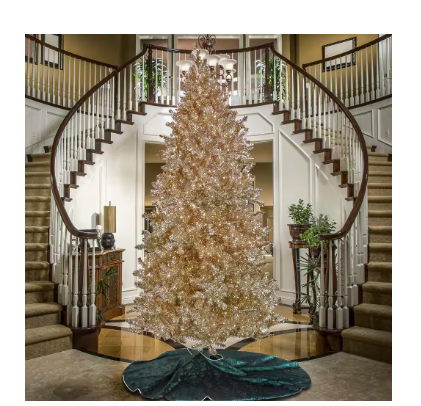 National Tree Company 10 ft. Pre-Lit Christmas Platinum Metallic Artificial Christmas Tree - $1,000