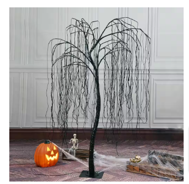 Lightshare 7 Ft. Purple Pre-Lit LED Halloween Tree Artificial Christma ...