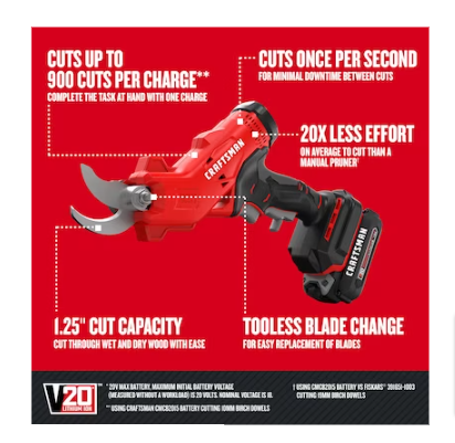 CRAFTSMAN V20 4.3-in Steel Pruning Saw - $80