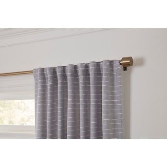 allen + roth 84-in Grey Room Darkening Thermal Lined Back Tab Single Curtain Panel - $20