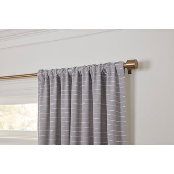 allen + roth 84-in Grey Room Darkening Thermal Lined Back Tab Single Curtain Panel - $20