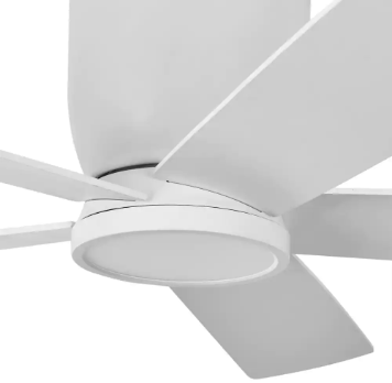 Britton 52 in. Integrated LED Indoor Matte White Ceiling Fan - $90