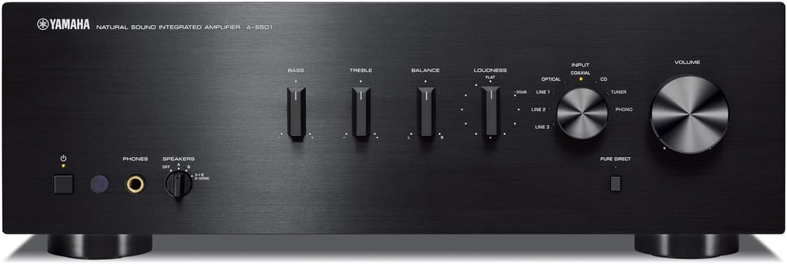 YAMAHA A-S501BL Natural Sound Integrated Stereo Amplifier (Black) - $360
