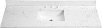 60"x22" Bathroom Vanity Top Engineered Stone Vanity Top Single Bowl Sink - $340