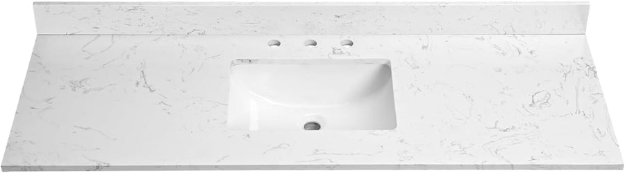 60"x22" Bathroom Vanity Top Engineered Stone Vanity Top Single Bowl Sink - $340