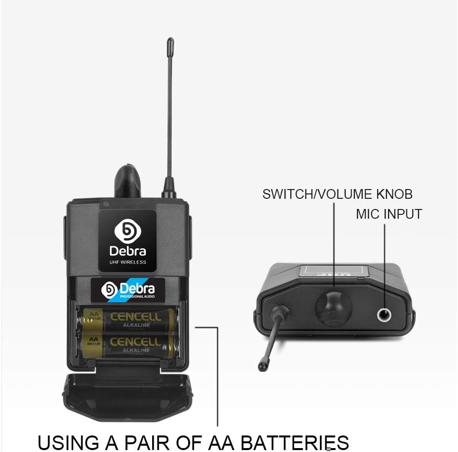 Debra Audio Pro UHF 4 Channel Wireless Microphone System - $80