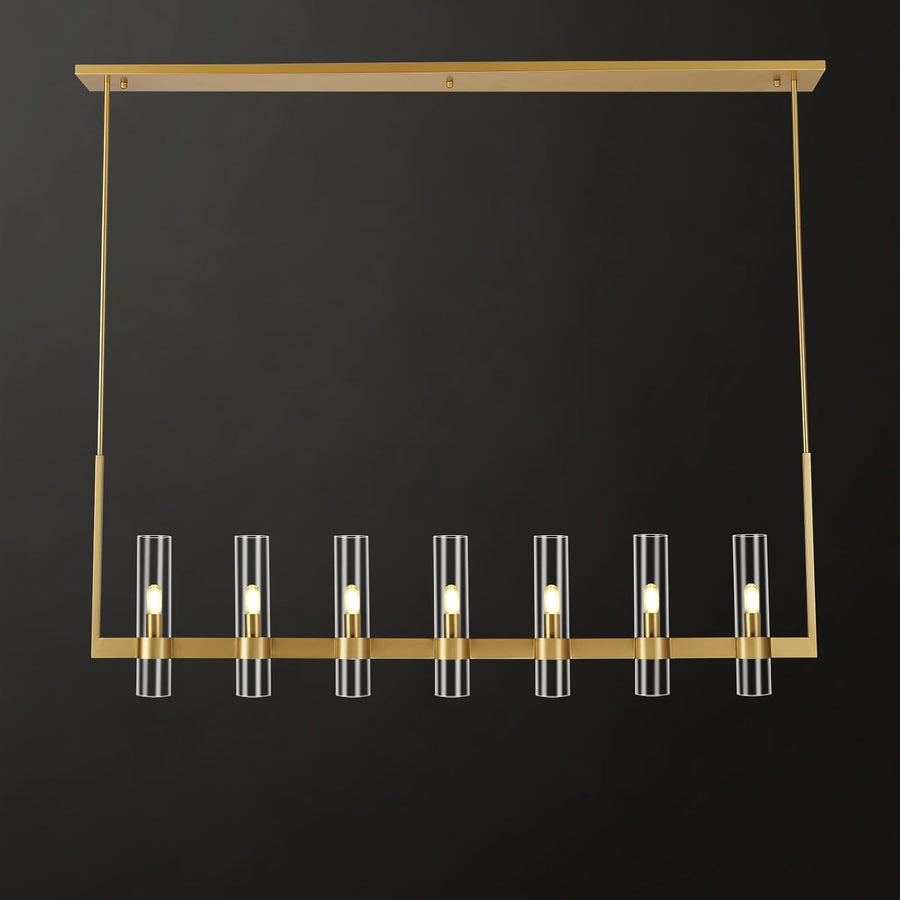 Modern Gold Linear Chandelier 59 in,Chandeliers for Dining Room 7 Light - $300