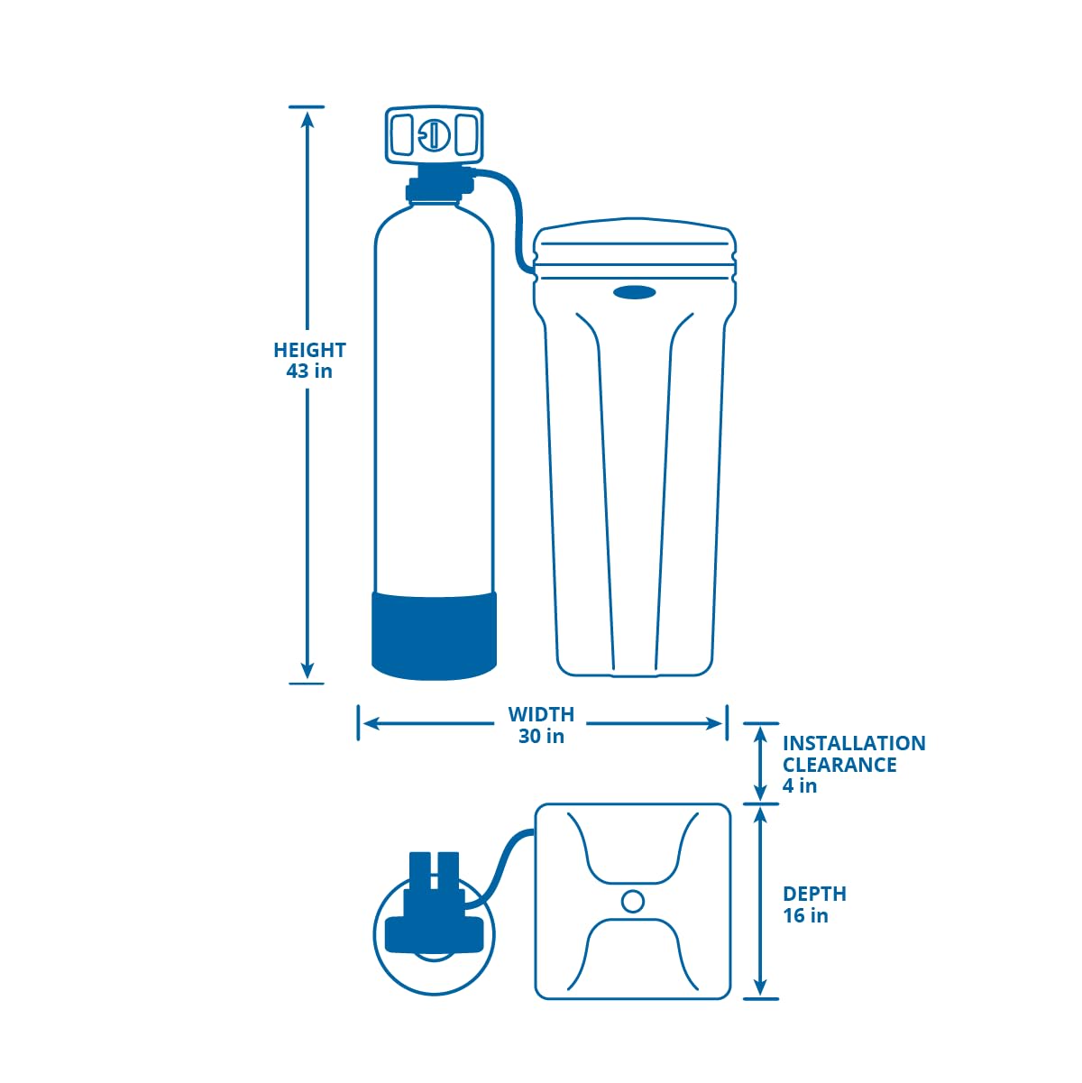 Aquasana SimplySoft 40,000 Grain Water Softener - Whole House Hard Water Reduction - $480