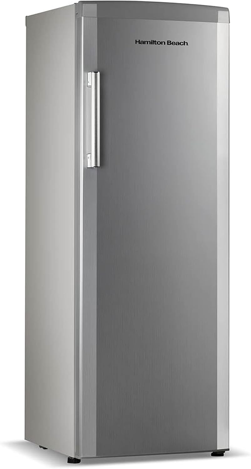 Hamilton Beach Upright Freezer, Deep Freeze, Stainless Steel Freezer (Out of box ) - $420